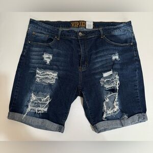 VIP ripped distressed jean shorts 21/22 size